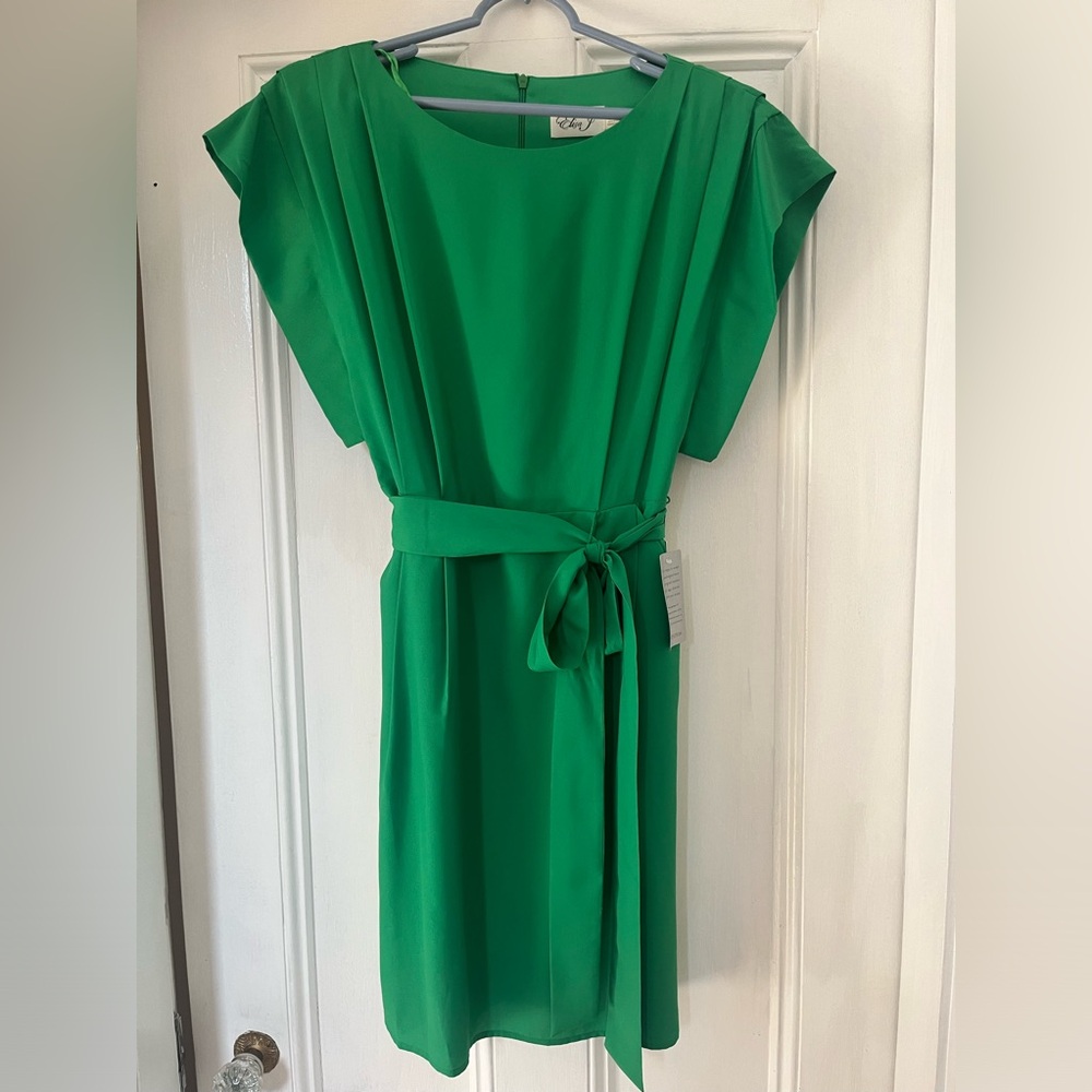 Eliza J - 'Missy' Pleated & Belted Sheath Dress with Pockets | Size 6- NWT